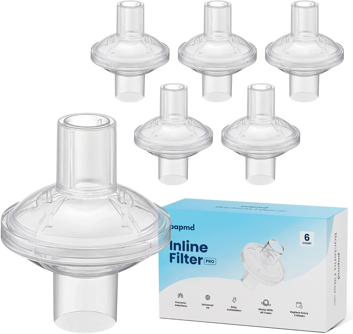 PAPMD CPAP Filters PRO, High-Efficiency, 6-Pack, 3-Month Supply