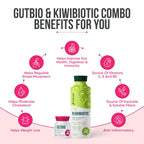 Healing Hands GutBio Probiotics + KiwiBiotic Prebiotic Combo| Daily Gut Health & Immunity| 25 Bn CFU 10 Strains + Kiwifruit Nutrients & Fibers| Essential Probiotics, Vitamins, Antioxidants, Prebiotic Fibers| 15-Day