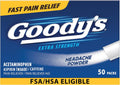 Goody's Triple Action Headache Powder, Extra Strength Pain Relief, 50 Count | Fast Pain Relief, Goodys Headache Relief, With Acetaminophen, Aspirin & Caffeine, For Adults, Dissolve Packs