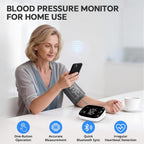 Oklar Blood Pressure Monitor Bluetooth Upper Arm BP Machine for Home Use | FDA-Cleared, Clinical Accuracy, App Sync, 2x120 Memory, Large LED Backlit Display, 8.7-16.5" Adjustable Cuff with Storage Bag