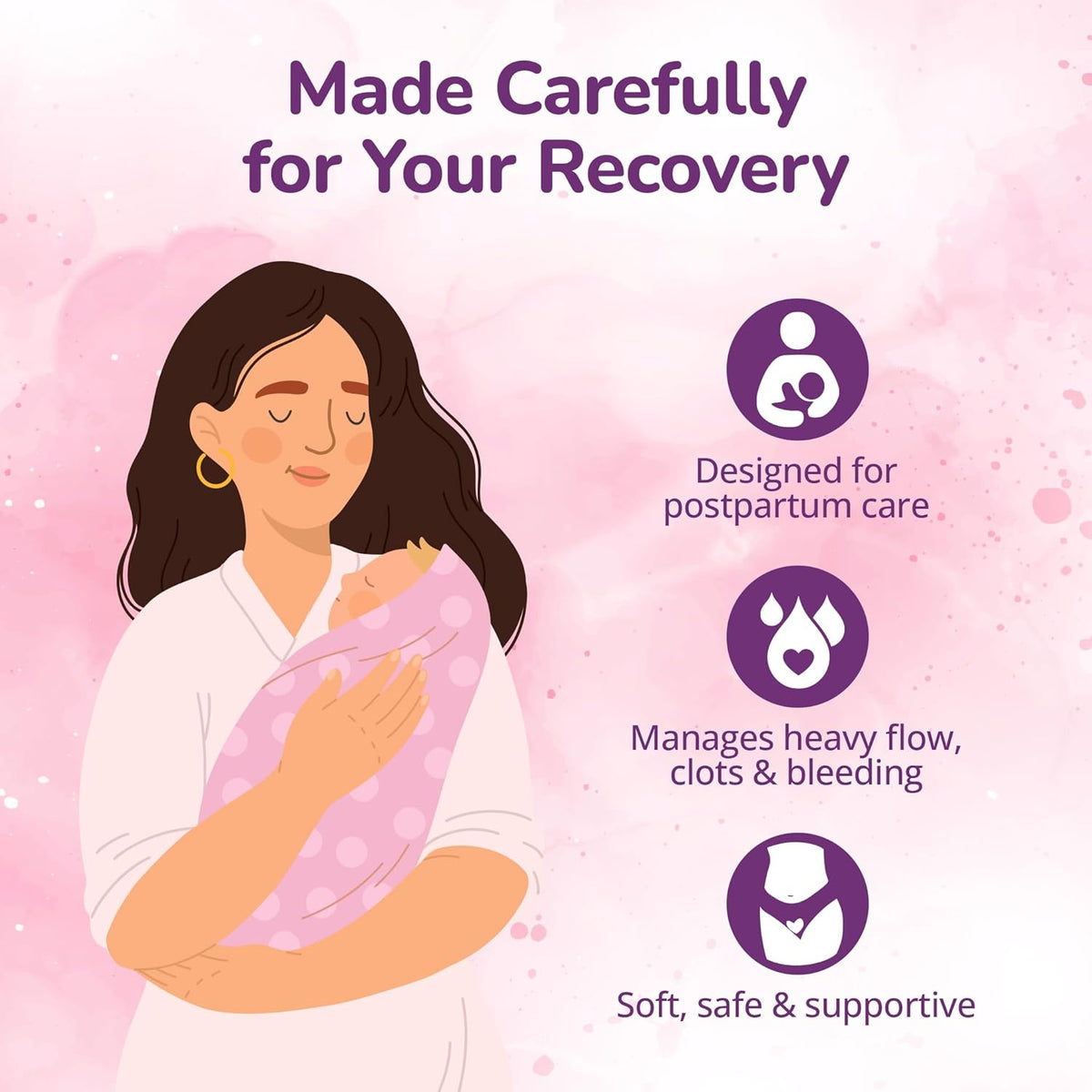 Evereve Maternity Period Panties for Women, (XXL-XXXL), 10 Pcs, Postpartum Heavy Flow Bleeding, 360 Degree Leak Protection, 3X Absorption, Soft Breathable Disposable Panties for Postnatal Recovery