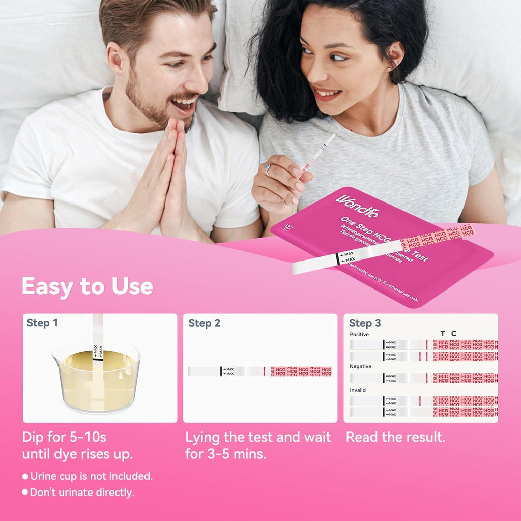 Wondfo Pregnancy Test Strips 20 Pack – Early Detection Pregnancy Tests 10 mIU hCG Urine Test Strips for Home Pregnancy Testing