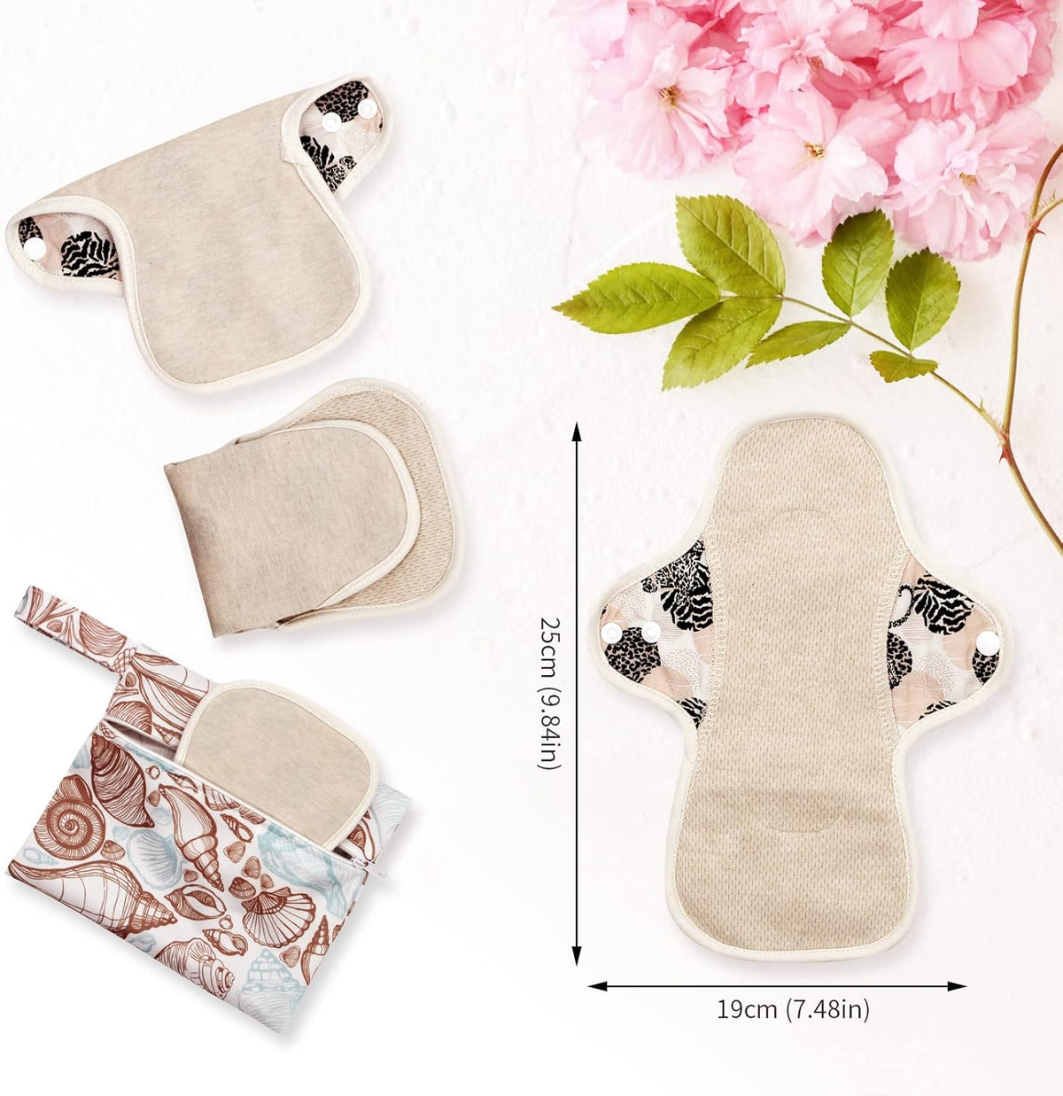 MQUPIN Panty Liners Reusable Organic 5 pieces