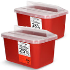 Large Sharps Container for Home Use and Professional 1 Gallon (2-Pack), Biohazard Needle and Syringe Disposal, Pop Up Lid, CDC Certified