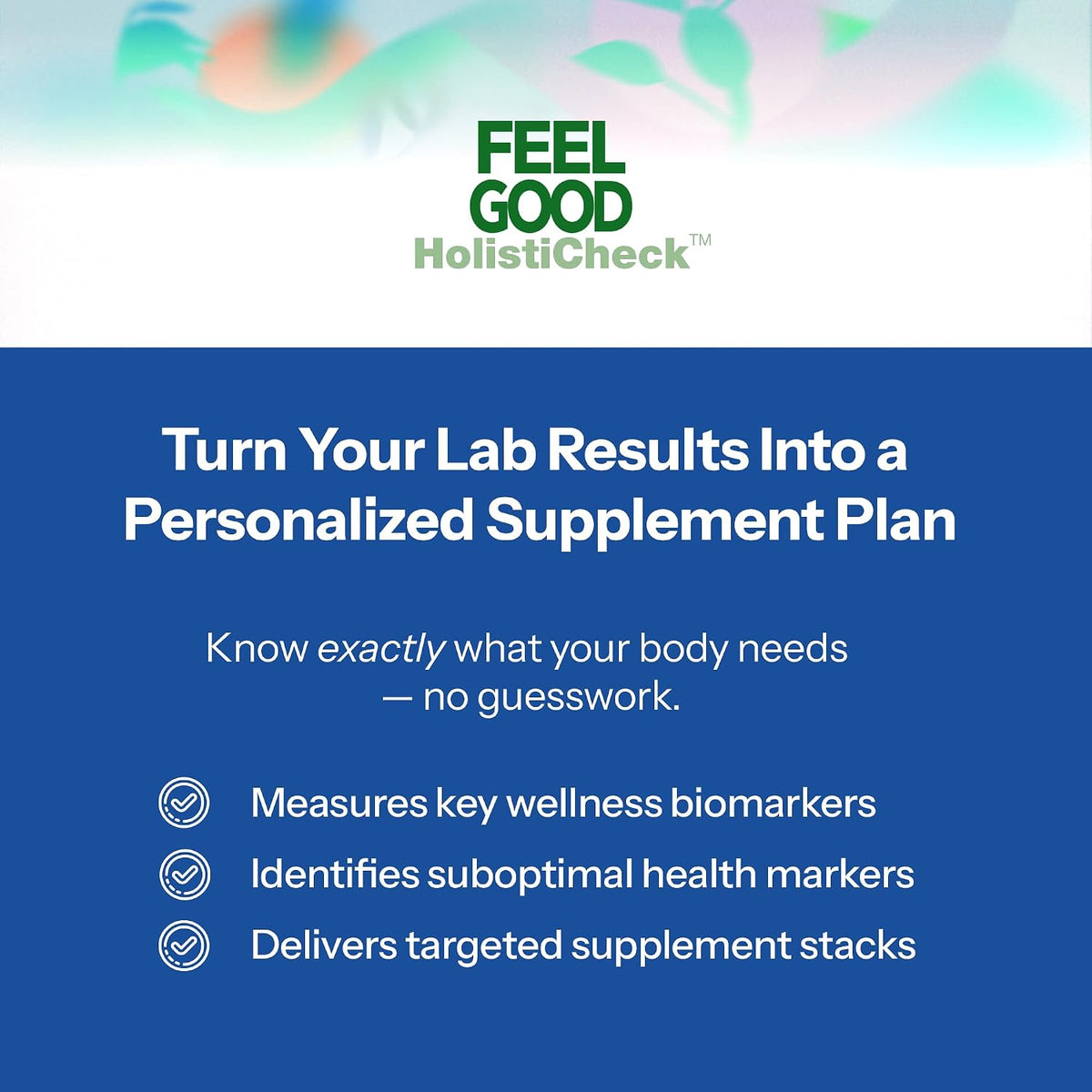 Feelgood HolistiCheck™ Men's Wellness Test, at-Home Sample Collection Kit