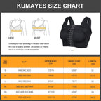 KUMAYES Postoperative Sports Bra, Front Closure Sports Bra for Post Operative with Back Support Running Seamless Yoga Fitness