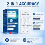Sperm Check Fertility – 2-in-1 At-Home Semen Analysis Test for Men, Simple One-Step Check, Reliable Indicator for Fertility & Conception Readiness