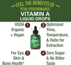 USDA Organic Vitamin A Liquid Drops Supplement. Vegan High Bioavailability | For Eye, Skin + Bone Health. For Adults, Men, Women, Kids. Vit A Oil Retinyl Palmitate. Gluten Free, Zero Sugar (1 fl oz)