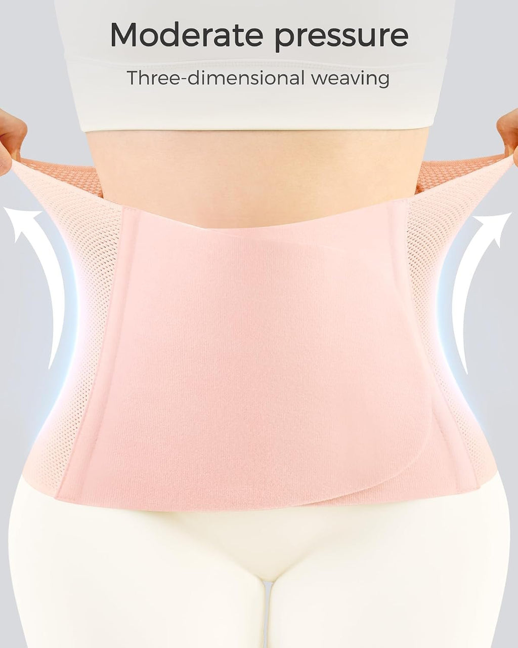 FREETOO Postpartum Belly Band Wrap for Women,Abdominal Binder Post Surgery | for Natural Delivery,C Section Belly Binder Post Partum,Stomach Binder with Adjustable Compression,with Back Support