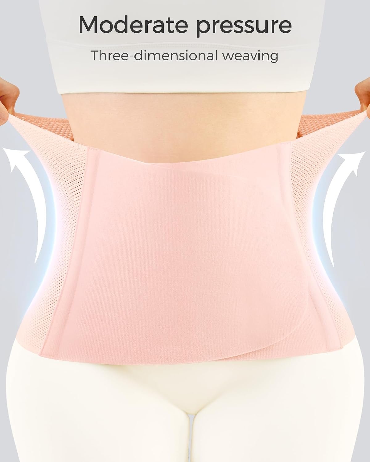 FREETOO Postpartum Belly Band Wrap for Women,Abdominal Binder Post Surgery | for Natural Delivery,C Section Belly Binder Post Partum,Stomach Binder with Adjustable Compression,with Back Support