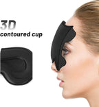 Sleep Eye Mask for Men Women, Lash Extensions 3D Sleeping Mask, Travel Blackout Night Blindfold Eye Shade Cover with Adjustable Strap (Black)