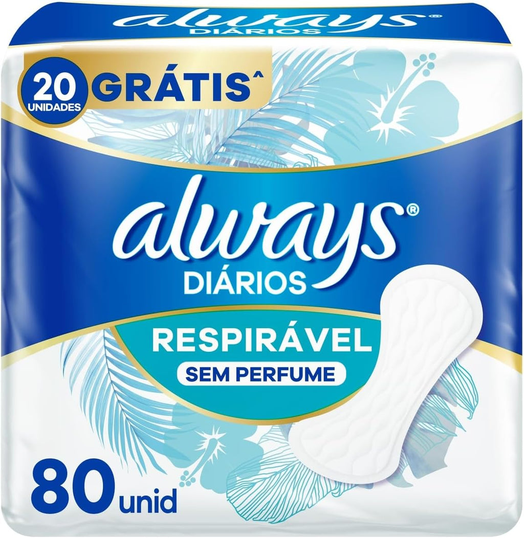Always Panty Liners Fragrance-Free 80 pieces