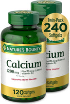 Nature's Bounty Calcium 1200 mg with 1000 IU Vitamin D3, 2 Per Day, 120 Ct