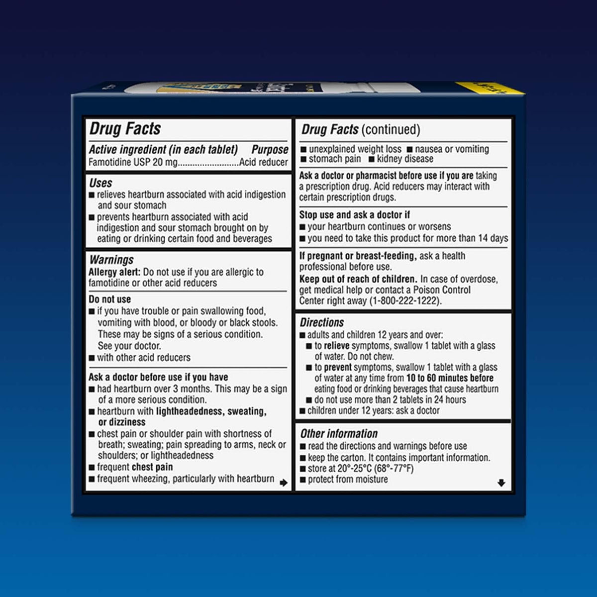 Zantac 360 Maximum Strength Tablets, 50 Count, Heartburn Prevention and Relief, 20 mg Tablets