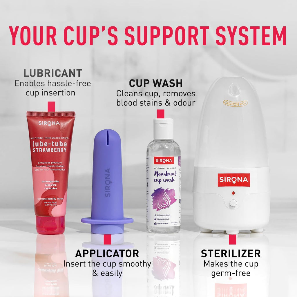 Sirona Reusable Menstrual Cup Large | Reusable Period Cup | Tampon and Pad Alternative | Super Heavy Flow