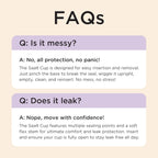 Saalt Soft Menstrual Cup – Reusable Period Cup – Made for Comfortable, Leak-Free Protection Up to 12 Hours – BPA & Latex Free – Includes Cup & Carry Bag (Regular, Mountain Iris)