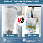 2 Pieces Catheter Leg Bag Holder, Urinary Collector with Belt, Invisible Urine Leg Bag Holder, Urine Bag Cover (2000ml, Black)