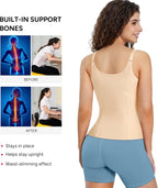 Nebility Waist Trainer for Women Corset Shapewear with Zipper Women's Waist Cincher Tank Top with Adjustable Straps