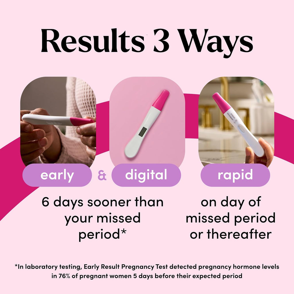 First Response Triple Check Pregnancy Test 3 ct. | Early Result Test, Digital Pregnancy Test, Rapid Result Test, Over 99% Accurate
