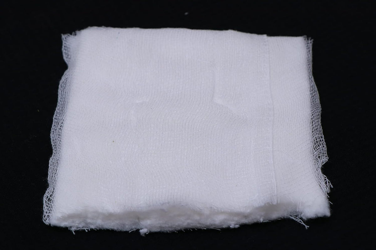 Sterile Absorbent Cotton Combine Dressing Pad |(15x15cm) (Pack of 50) Dressing Pad for Wound Dressing/First Aid/Home