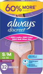 Always Discreet Disposable Underwear Disposable Postpartum 32 pieces