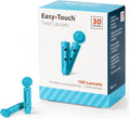EasyTouch Twist Lancets - 30 G, (100 per Box) | Sterile Single-Use Lancets, Triple-Bevel Design, Multiple Gauge Options, Fits Most Lancing Devices