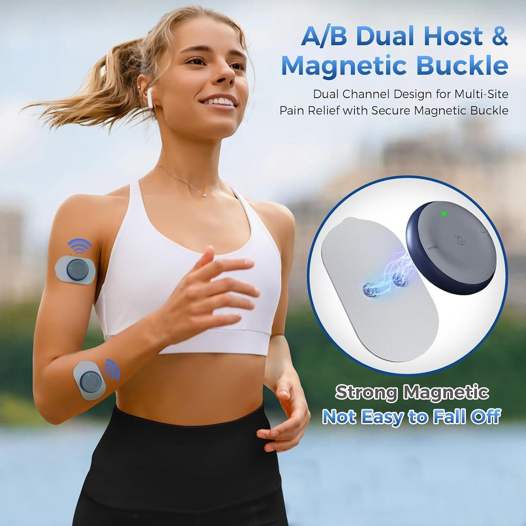 Wireless TENS Unit Muscle Stimulator, Pain Relief, Model U8PRO | Dual Channel Wireless TENS Machine, Pocket Size, 6 Modes 16 Intensities, Sciatica Back Relief, Travel Use, Gift for Men Women