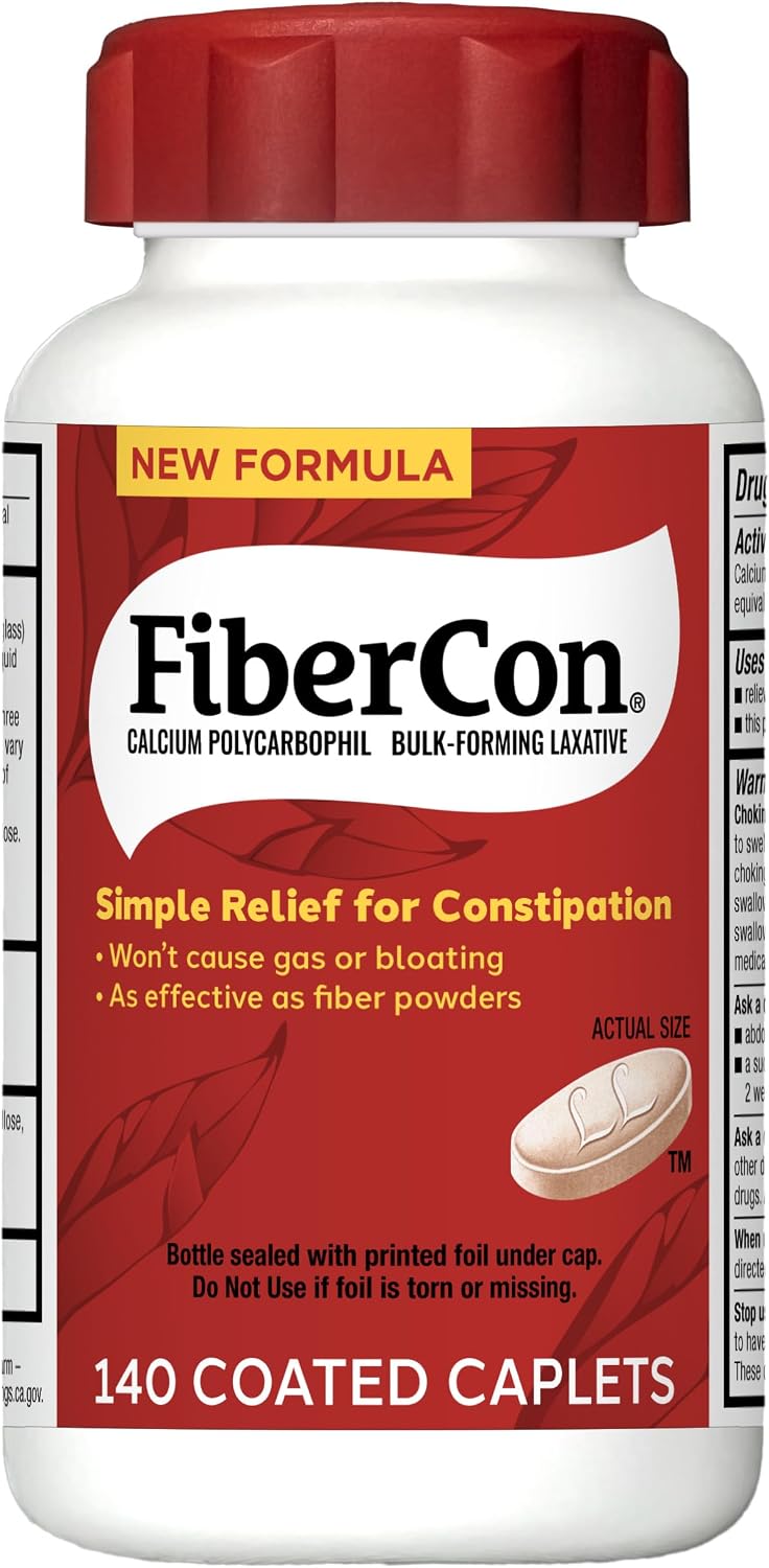 Fibercon Product Title | Works in as little as 12 hours, insoluble fiber for relief of occasional constipation & irregularity, no gas or bloating