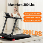 16% Incline Treadmill with Handle,Foldable Treadmills for Home