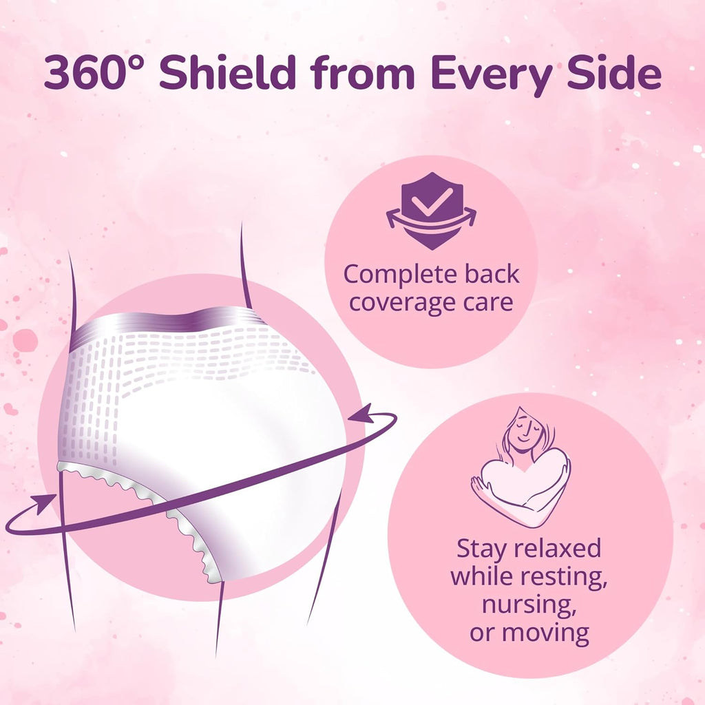 Evereve Maternity Period Panties for Women, (XXL-XXXL), 10 Pcs, Postpartum Heavy Flow Bleeding, 360 Degree Leak Protection, 3X Absorption, Soft Breathable Disposable Panties for Postnatal Recovery