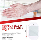 Transparent Film Dressing 4" x 4.75" (10 Pack) - Waterproof Adhesive Wound Bandages for Post-Surgical Shower, IV Shield, Tattoo Aftercare, Clear Breathable Dressing Patches by HEALQU