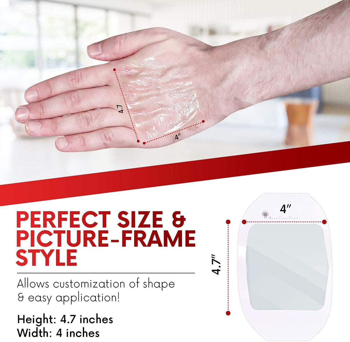 Transparent Film Dressing 4" x 4.75" (10 Pack) - Waterproof Adhesive Wound Bandages for Post-Surgical Shower, IV Shield, Tattoo Aftercare, Clear Breathable Dressing Patches by HEALQU
