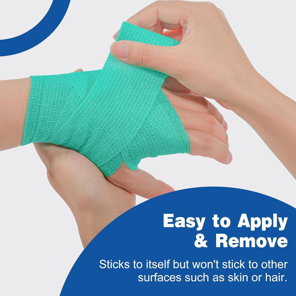 AZEN 20 Pack Self Adhesive Bandage Wrap, Elastic Cohesive Bandage Wrap, Color Athletic Tape, Vet Wrap, Ankle Tape