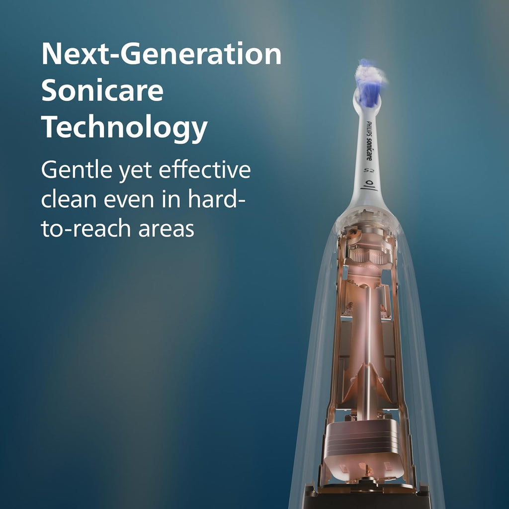 Philips Sonicare 5900 Rechargeable Electric Toothbrush, 2 Brush Heads, Pink | 1000% More Plaque Removal¹, Pressure Sensor, 6 Brush Settings, 21-Day Battery, 2-Minute Guided Timer, HX7132/02