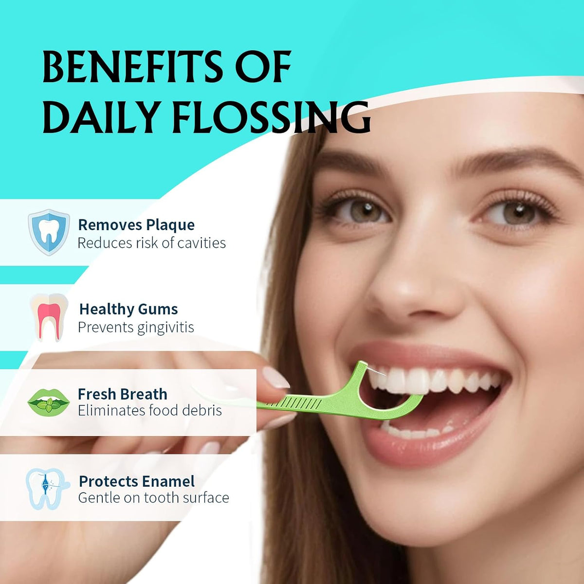 Dental Floss Picks 320/960/1920 Pcs – 4 Flavors Individually Wrapped Floss