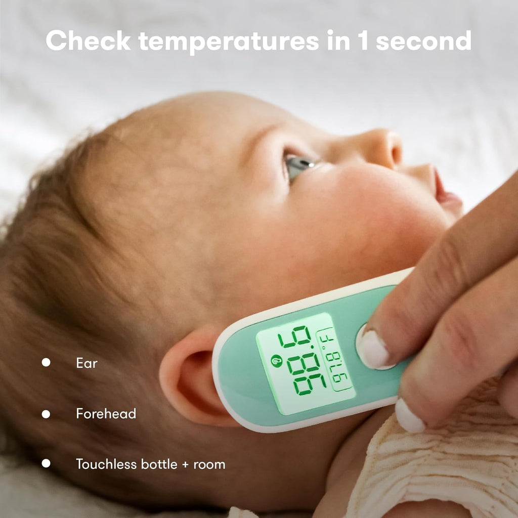 Frida Baby 3-in-1 Infrared Thermometer for Ear, Forehead & Touchless | Fever Thermometer for Babies, Infants, Toddlers, Kids & Adults, Fast, Accurate & Reliable Readings