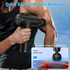 APHERMA Massage Gun, Muscle Massage Gun for Athletes Handheld Electric Deep Tissue Back Massager, Percussion Massage Device for Pain Relief with 30 Speed Levels 9 Heads Black