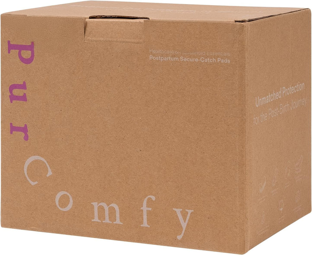 PurComfy 24 Count Premium Postpartum Pads with Wings, Large Maximum Absorbency Postpartum Maternity Pads Ultra Soft Heavy Flow Secure Leak Protection After Birth