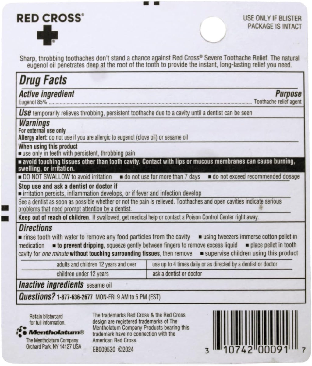 Red Cross Complete Medication Kit for Tooth Pain, 0.125 oz