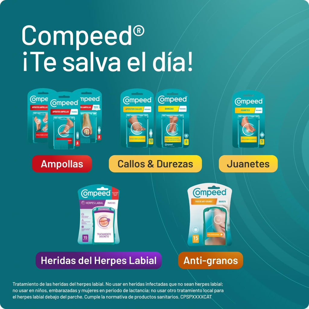 Compeed Lip Herpes Patches, Hydrocolloid Treatment Rapid Healing, Pack 15 pcs.
