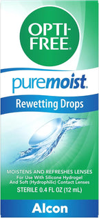 OPTI-FREE Puremoist Contact Lens Rewetting Drops, 12 mL