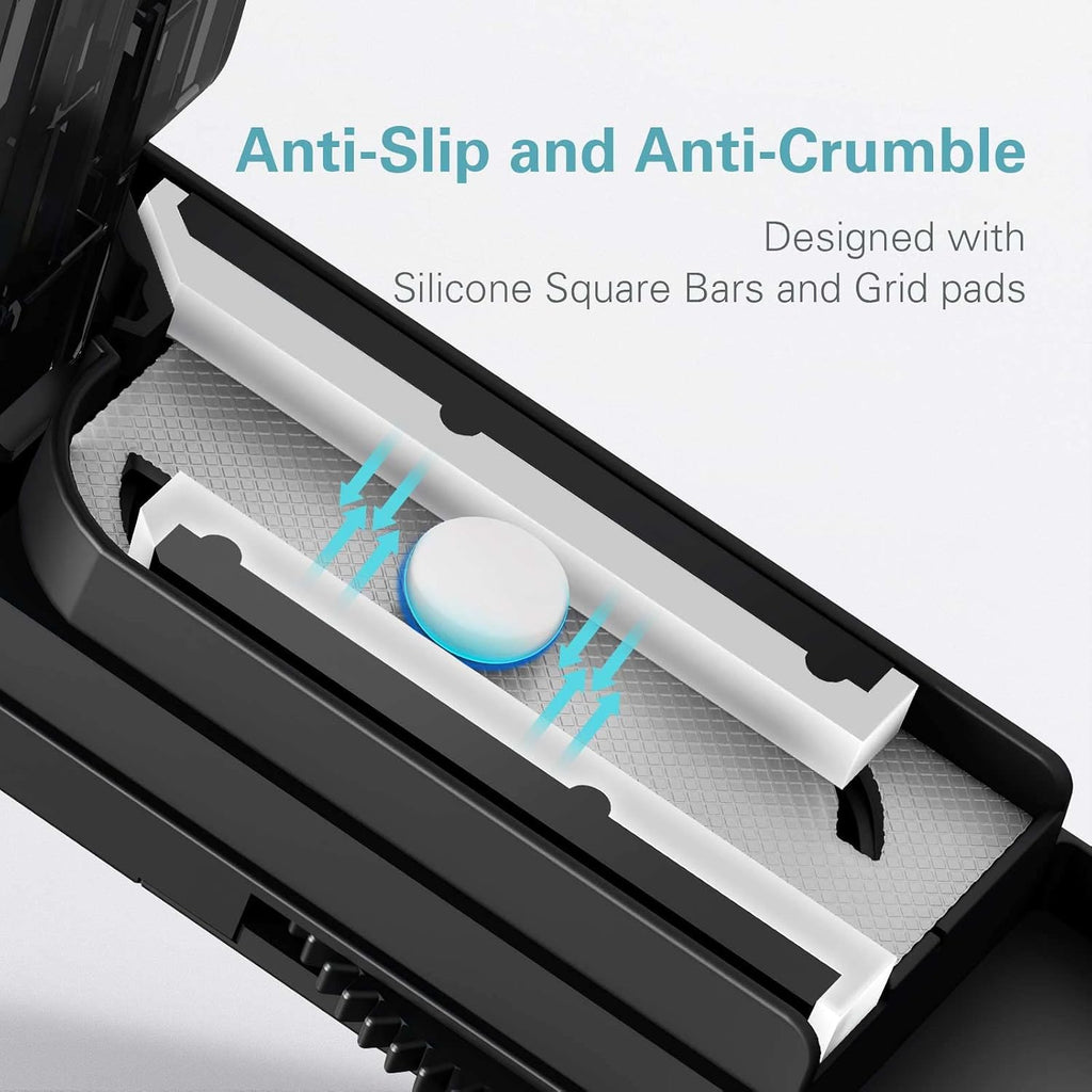 DEPAD Pill Cutter Splitter for Small and Tiny Pills, Pill Splitter for Cutting Multiple Pills with Adjustable Bars & Hidden Blade, Safely Cuts Small or Large Tablets for Seniors & Pets