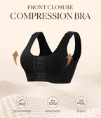BRABIC Womens Wireless Front Closure Bra Post Surgery Compression Mastectomy Surgical Support Full Coverage Bralette