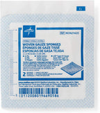 Medline Gauze Sponge Sterile 8 Ply, 100 Count