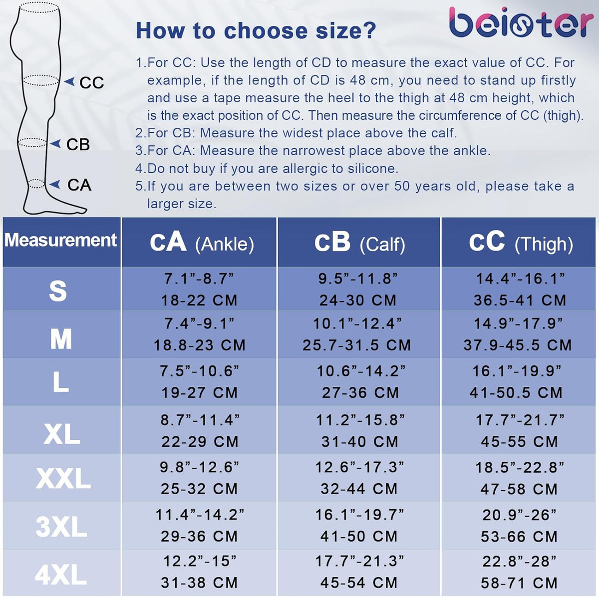 Beister Compression Stockings 20-30 mmHg for Women & Men,Medical Thigh High Closed Toe socks for Varicose Veins, Edema, Flight（Large (1 Pair), Black）