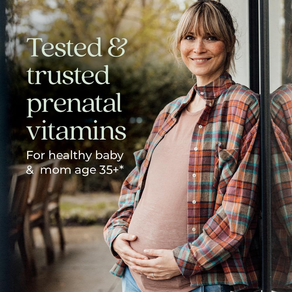 New Chapter One Daily Prenatal Multivitamin 35+, 90 Count | Enhanced Formula with Methylfolate and Choline for Healthy Mom and Baby, Gluten Free and Non-GMO, Made for Ages 35+