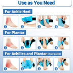 Comfytemp Ankle Ice Pack Wrap Brace for Swelling, Foot Pain Relief Reusable | FSA Eligible HSA, 2 Gel Ice Packs for Injuries Reusable, Hot Cold Compress for Plantar Fasciitis Relief, Achilles Tendonitis,