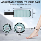 APEXUP Adjustable Ankle Weights for Women and Men, Modularized Leg Weight Straps for Yoga, Walking, Running, Aerobics, Gym, Physical Therapy