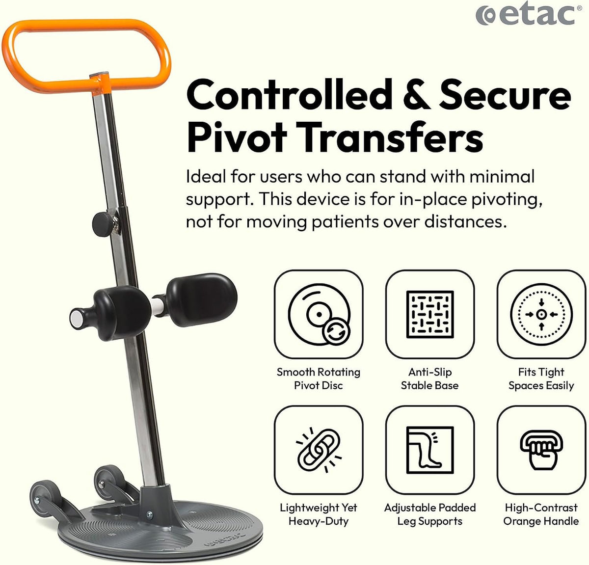 Etac Turner PRO Patient Transfer Aid, Standing Pivot Sit to Stand