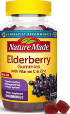 Nature Made Elderberry Gummies with Vitamin C & Zinc, 100 Gummies